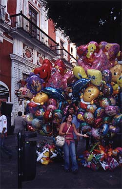 Les ballons dans Puebla