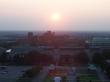Coucher de soleil sur le coll&egrave;ge Notre-Dame