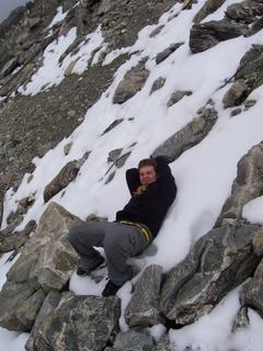 Moi dans la neige à 4700m d'altitude au pico Espejo